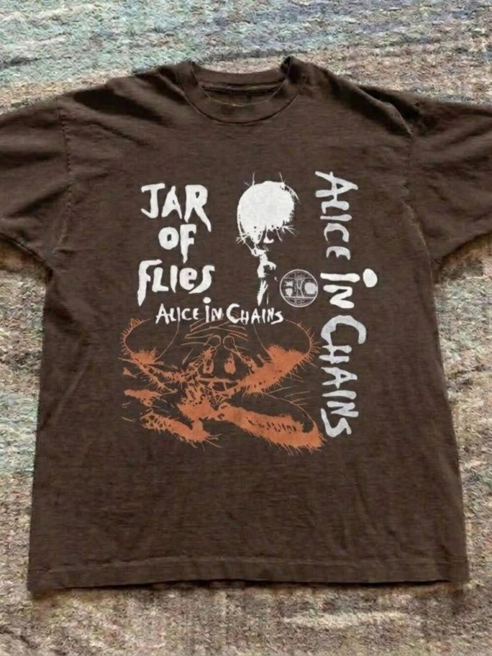 Brown Alice in Chains Jar of Flies Graphic Tee